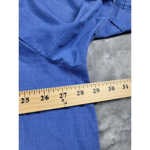 Western Plains Big Man Blue Double front pocket Pearl Snap Western Short Sz 2XB - Picture 2 of 7